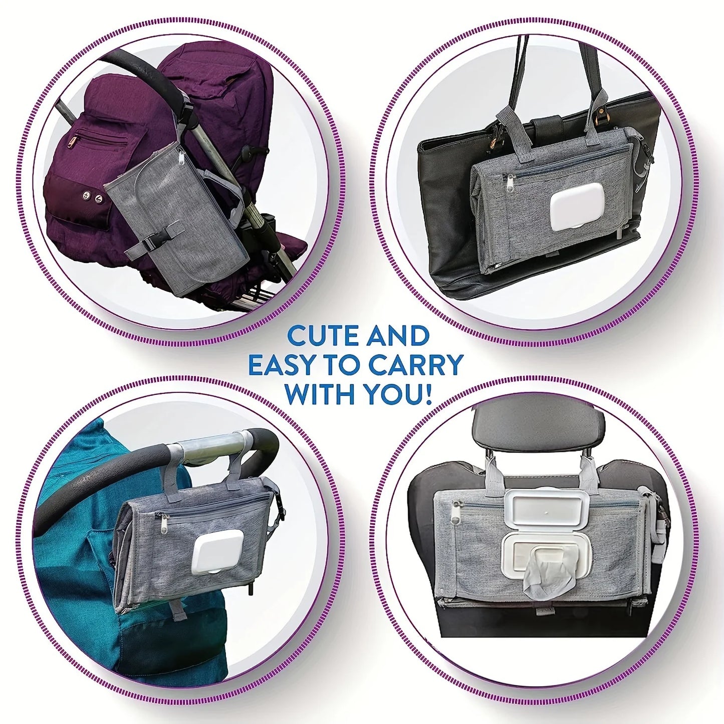 Portable Changing Mat / Diaper Bag | Foldable, Waterproof