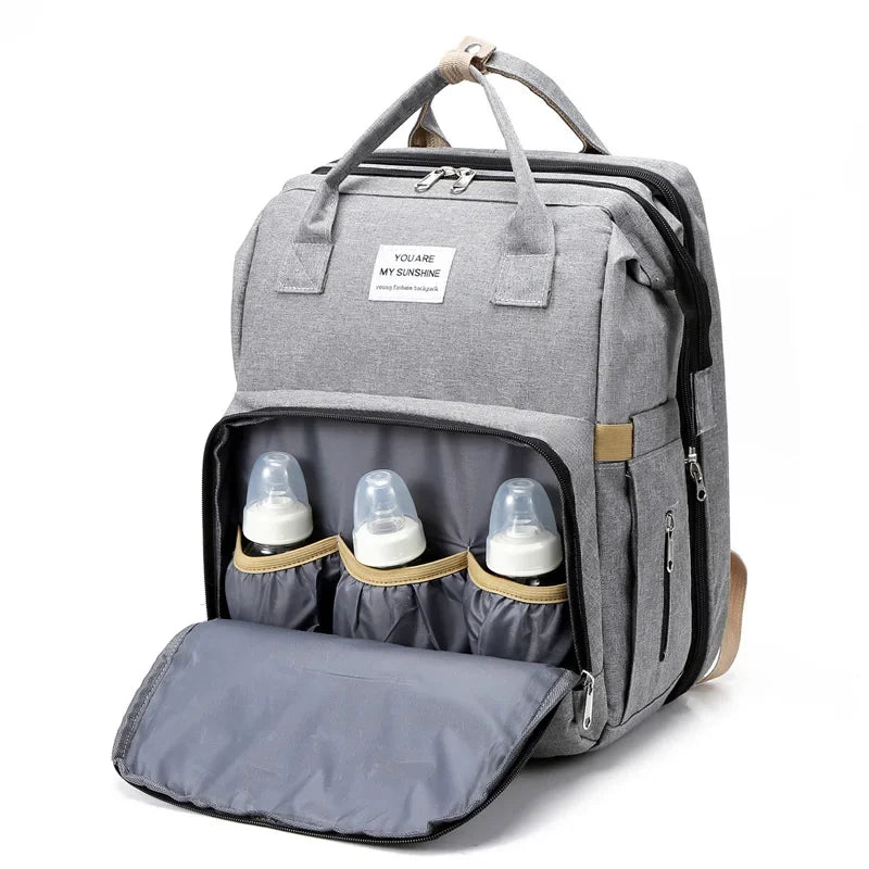 Baby Diaper Backpack with Bed Function