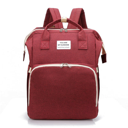 Baby Diaper Backpack with Bed Function