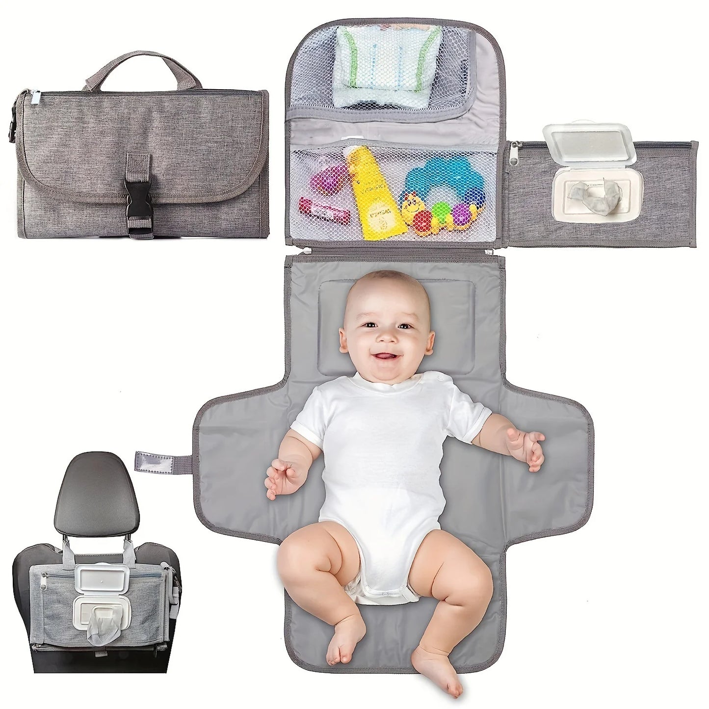 Portable Changing Mat / Diaper Bag | Foldable, Waterproof